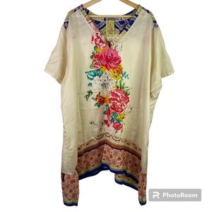 Johnny Was Silk Floral Tunic